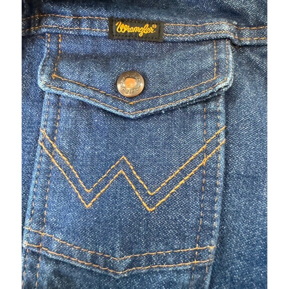 Wrangler Denim Jean Jacket Vintage Authentic Western Women’s Men’s Jacket XL - Picture 3 of 7